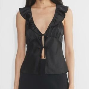 aritzia wilfred tonka satin blouse